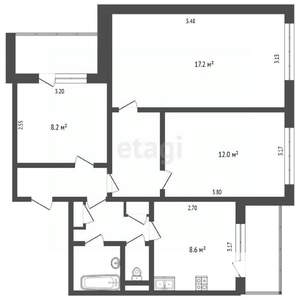 3-к квартира, вторичка, 63м2, 5/10 этаж