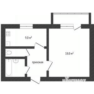 1-к квартира, вторичка, 35м2, 2/10 этаж