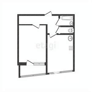 1-к квартира, вторичка, 50м2, 7/11 этаж