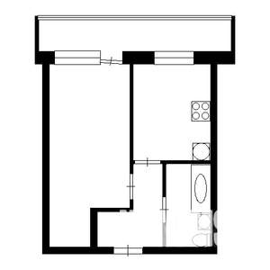 1-к квартира, вторичка, 39м2, 3/5 этаж