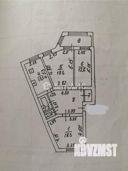 3-к квартира, вторичка, 82м2, 3/5 этаж