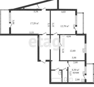 3-к квартира, вторичка, 72м2, 10/10 этаж