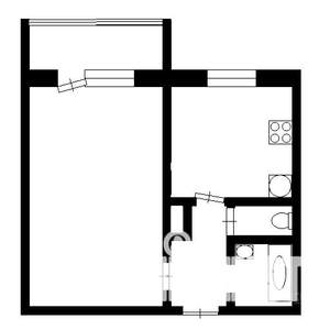 1-к квартира, вторичка, 36м2, 2/5 этаж