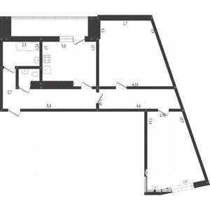 2-к квартира, вторичка, 59м2, 5/6 этаж