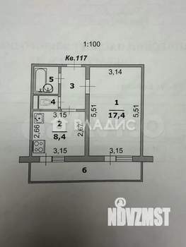 1-к квартира, вторичка, 34м2, 10/10 этаж