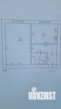 1-к квартира, вторичка, 34м2, 3/3 этаж