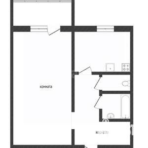 1-к квартира, вторичка, 31м2, 5/5 этаж