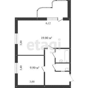 1-к квартира, вторичка, 41м2, 5/16 этаж