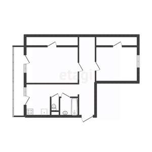2-к квартира, вторичка, 59м2, 2/12 этаж