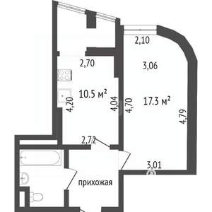 1-к квартира, вторичка, 42м2, 4/20 этаж