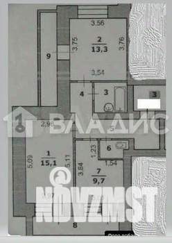 2-к квартира, вторичка, 54м2, 7/15 этаж