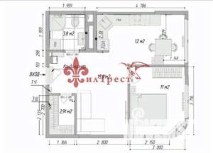 1-к квартира, вторичка, 45м2, 4/18 этаж