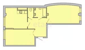 2-к квартира, вторичка, 67м2, 10/16 этаж