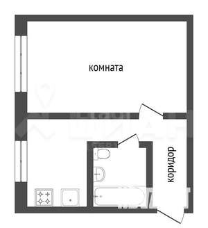 1-к квартира, вторичка, 31м2, 2/5 этаж