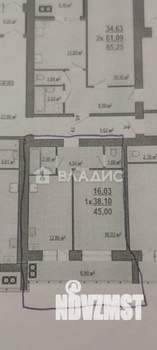 1-к квартира, сданный дом, 38м2, 14/14 этаж