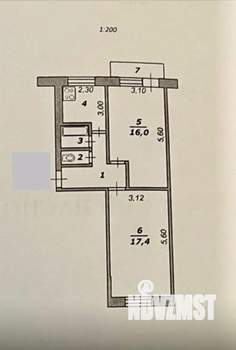 2-к квартира, вторичка, 46м2, 2/5 этаж