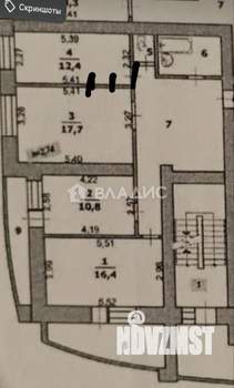 3-к квартира, вторичка, 85м2, 7/14 этаж