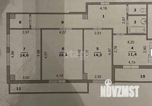 3-к квартира, вторичка, 93м2, 10/14 этаж