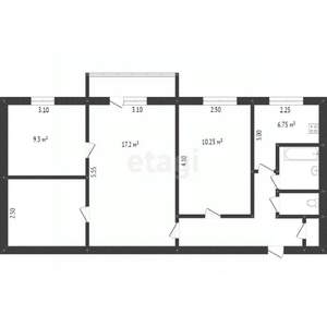 4-к квартира, вторичка, 61м2, 5/5 этаж