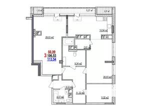 3-к квартира, вторичка, 114м2, 17/18 этаж