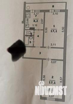 2-к квартира, вторичка, 61м2, 1/10 этаж