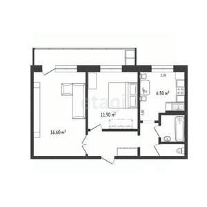 2-к квартира, вторичка, 45м2, 9/9 этаж
