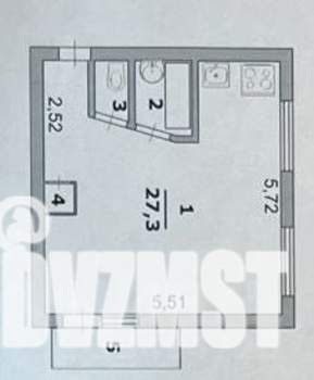 Студия квартира, вторичка, 31м2, 2/5 этаж