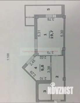 1-к квартира, вторичка, 44м2, 9/14 этаж