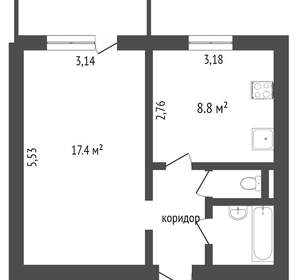 1-к квартира, вторичка, 46м2, 7/10 этаж