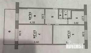 2-к квартира, вторичка, 61м2, 6/8 этаж