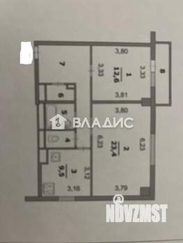 2-к квартира, вторичка, 64м2, 3/11 этаж