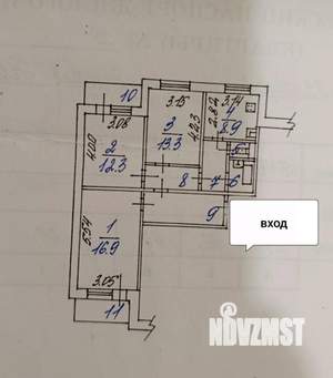 3-к квартира, вторичка, 73м2, 4/10 этаж