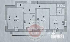 3-к квартира, вторичка, 61м2, 12/14 этаж