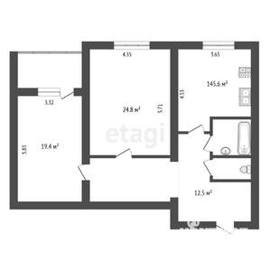 2-к квартира, вторичка, 88м2, 3/9 этаж
