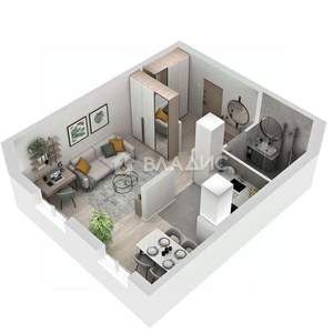 1-к квартира, вторичка, 35м2, 3/5 этаж