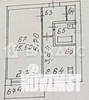 1-к квартира, вторичка, 30м2, 5/5 этаж