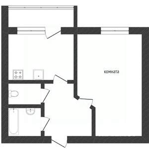 1-к квартира, вторичка, 46м2, 12/18 этаж