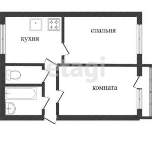 2-к квартира, вторичка, 48м2, 5/5 этаж