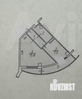 1-к квартира, вторичка, 39м2, 5/16 этаж