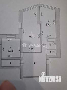 2-к квартира, вторичка, 97м2, 2/16 этаж