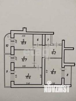 3-к квартира, вторичка, 80м2, 6/6 этаж