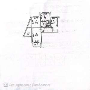 3-к квартира, вторичка, 60м2, 6/9 этаж