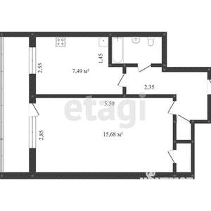 1-к квартира, вторичка, 48м2, 9/18 этаж