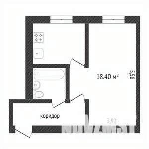 1-к квартира, вторичка, 31м2, 4/5 этаж