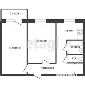 2-к квартира, вторичка, 45м2, 7/9 этаж