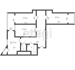 3-к квартира, вторичка, 130м2, 6/17 этаж