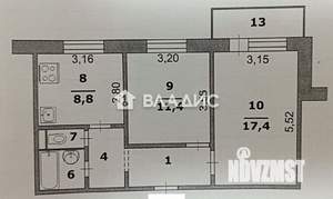 2-к квартира, вторичка, 51м2, 4/10 этаж