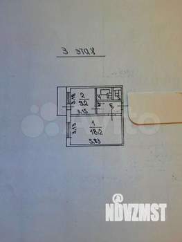 1-к квартира, вторичка, 36м2, 3/9 этаж