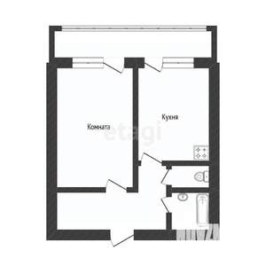 1-к квартира, вторичка, 38м2, 5/7 этаж