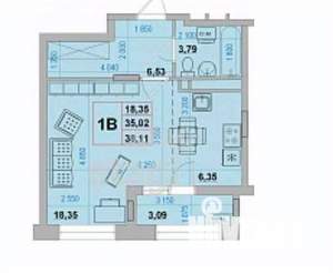 Студия квартира, вторичка, 37м2, 7/15 этаж